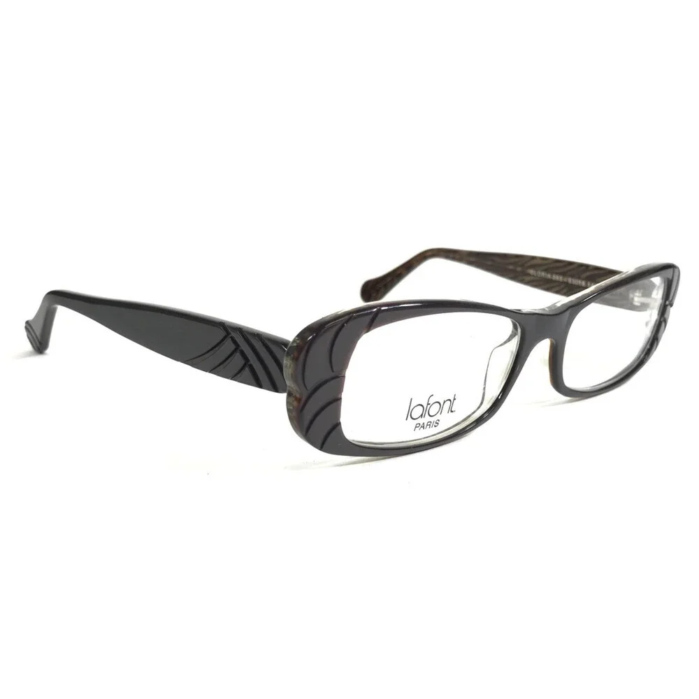 Jean Lafont Eyeglasses Frames GLORIA 283 Dull Purple Tiger Stripes 53-16-140